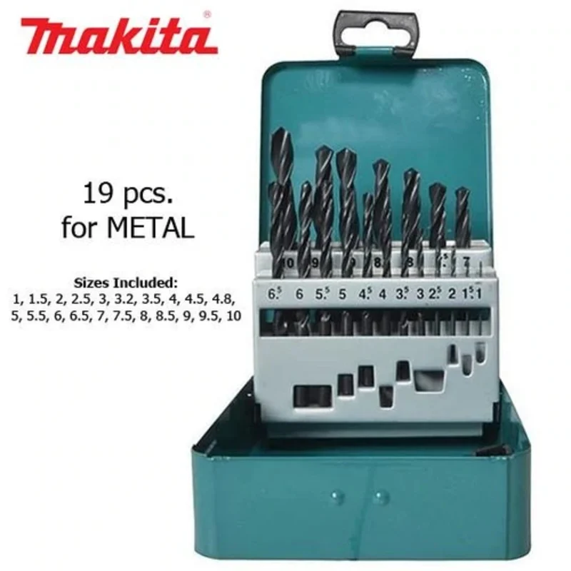 Makita D-54081 HSS-R Metal Drill Bit Set 19 pcs