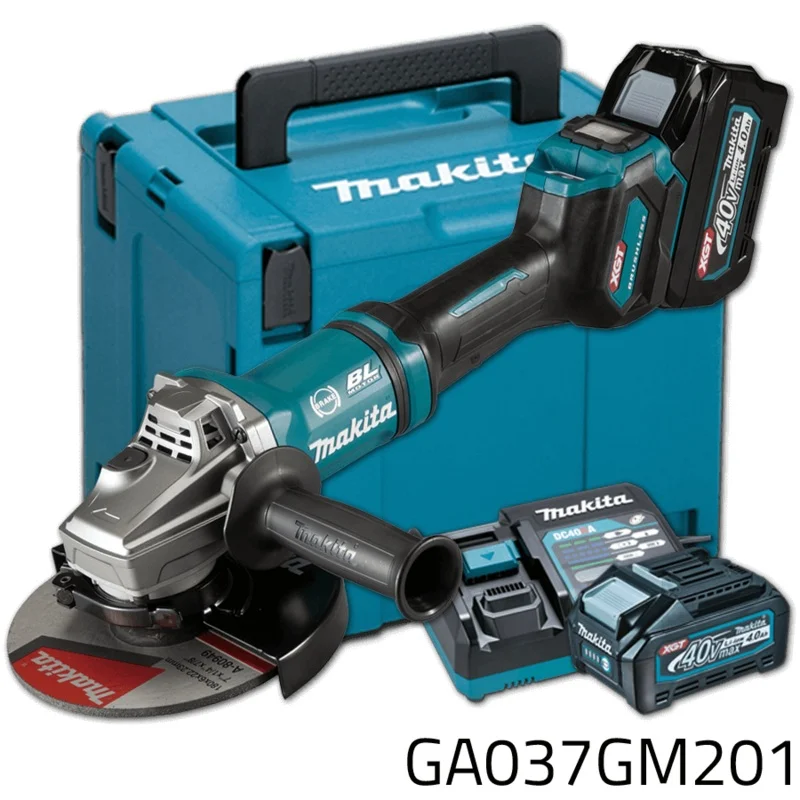 Makita GA037GM201 40V Cordless Brushless Angle Grinder (XGT Series)