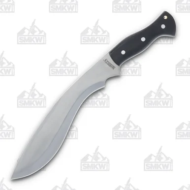 Marbles Black Micarta Fixed Blade 12in Stainless Steel Kukri MR619
