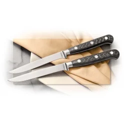 Maserin Carbon Fiber Handle Steak Knives