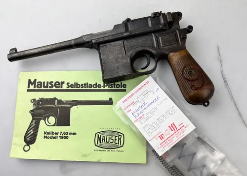 Mauser Selbstlade-Pistole Model 1930 Broomhandle Red 9 9mm Luger, Used Good Condition