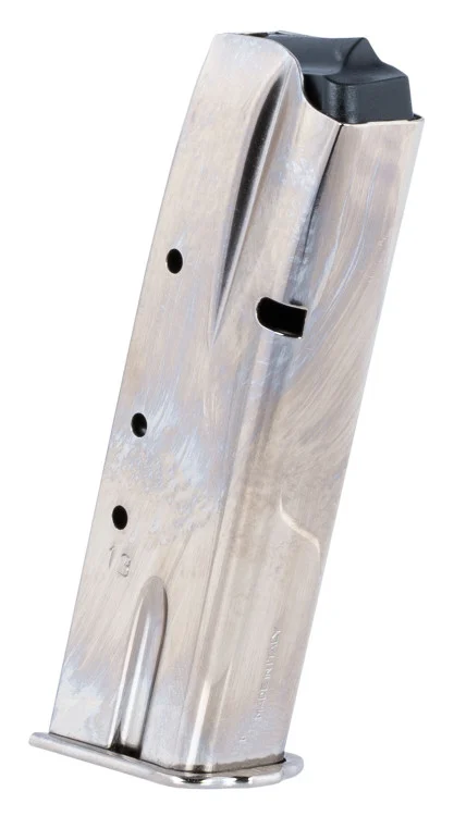 Mec-Gar Magazine 9mm, Nickel, For Browning Hi-Power/Springfield SA-35, 13rd