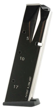 Mec-Gar MGSW5917N StandardNickel Detachable 17rd 9mm Luger for S&W 659/5900/910/915