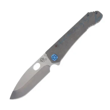 Medford 187 DP Tumbled D2 Second Amendment Handles (Blue Hardware)