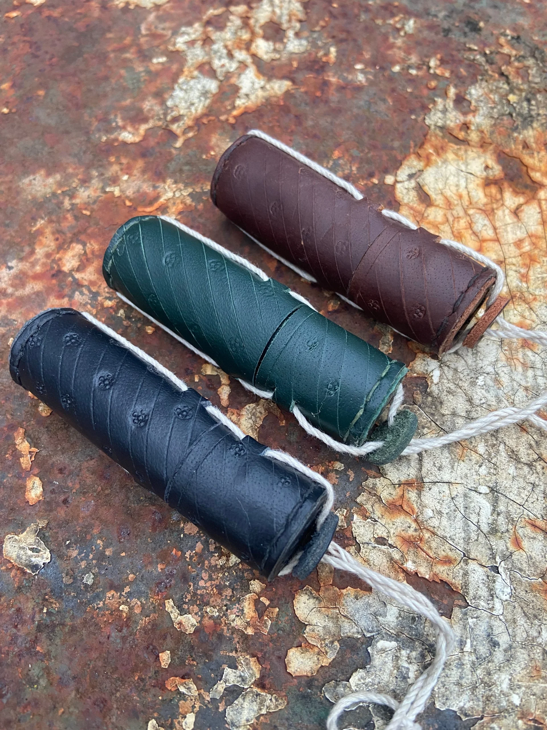 Medieval leather needle case