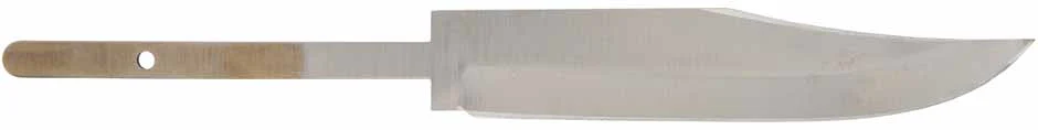 Medium Clipped Point Carbon Steel Knife Blade Blank,6" blade, ground finish,made in the U.S.A.