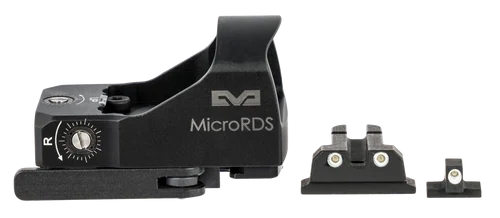 Meprolight MicroRDS, Kit, Reflex Sight, 3 MOA Red Dot, Black Color, Fits S&W M&P Full Size, Includes Specialized TruDot Replacement Night Sights, QD Mount
