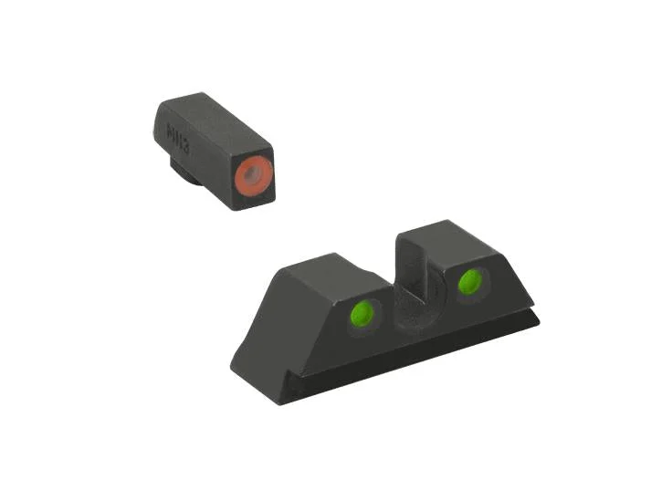Meprolight ML41766 Hyper-Bright Orange Ring Front & Green Rear Night Sights for S&W M&P Fullsize, Compact, Subcompact