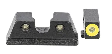 Meprolight USA 402203121 Hyper-BrightGreen Tritium Yellow Outline Front Sight-Green Tritium Black Outline Rear Sight Glock 42/43