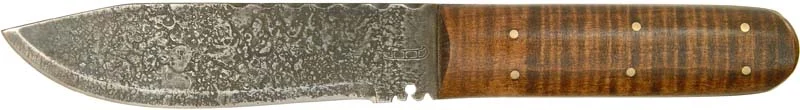 Metis Belt Knife,5-1/4" etched blade, maple handle,made in the U.S.A.