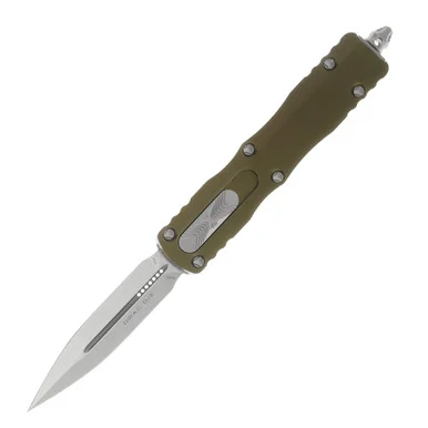 Microtech Dirac Dagger D/E Stonewash Automatic OD Green Knife AUMT22510OD