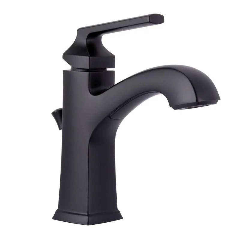 Miseno Elysa Single Handle Monoblock Bathroom Sink Faucet in Flat Black | Ferguson