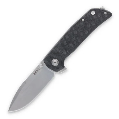 MKM Knives Maximo Folding Knife Black Canvas Micarta 3.23in Drop Point MKMMBCT