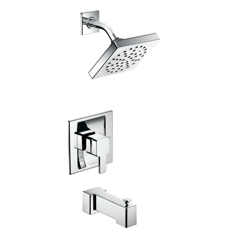 Moen 90 Degree One Handle Single Function Bathtub & Shower Faucet in Chrome (Trim Only) | Ferguson