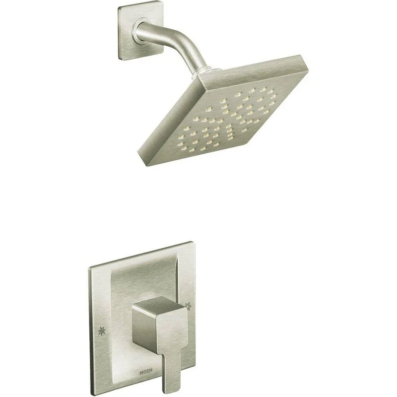 Moen 90 Degree One Handle Single Function Shower Faucet in Brushed Nickel (Trim Only) | Ferguson