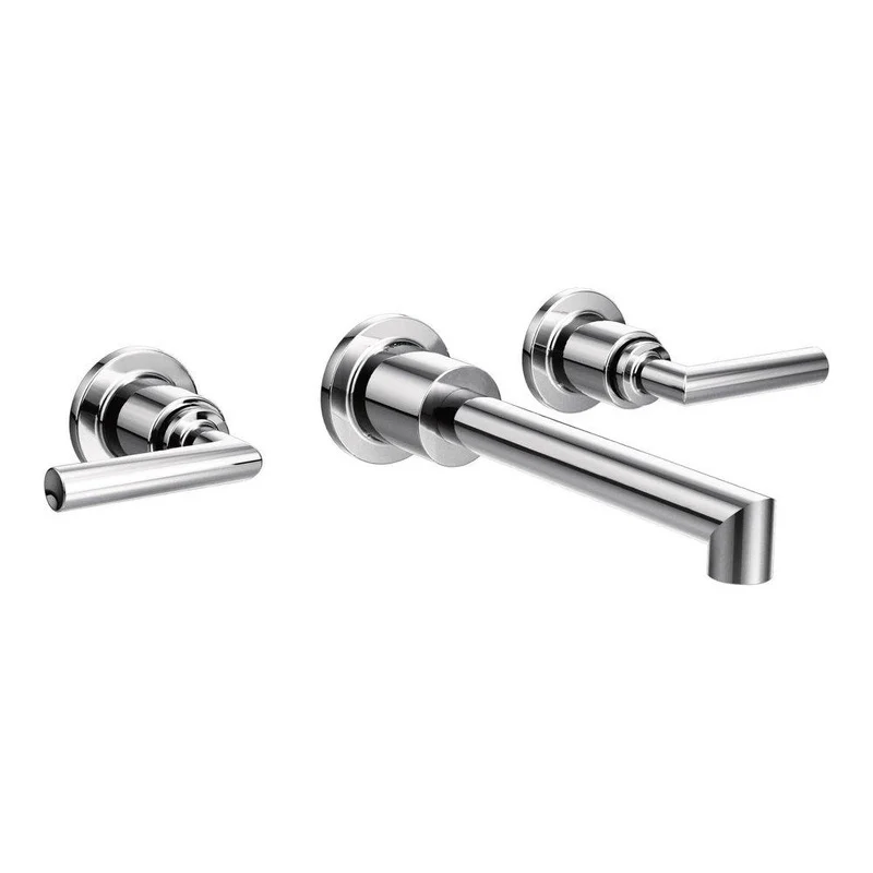 Moen Arris Two Handle Wall Mount Widespread Bathroom Sink Faucet in Polished Chrome | Ferguson