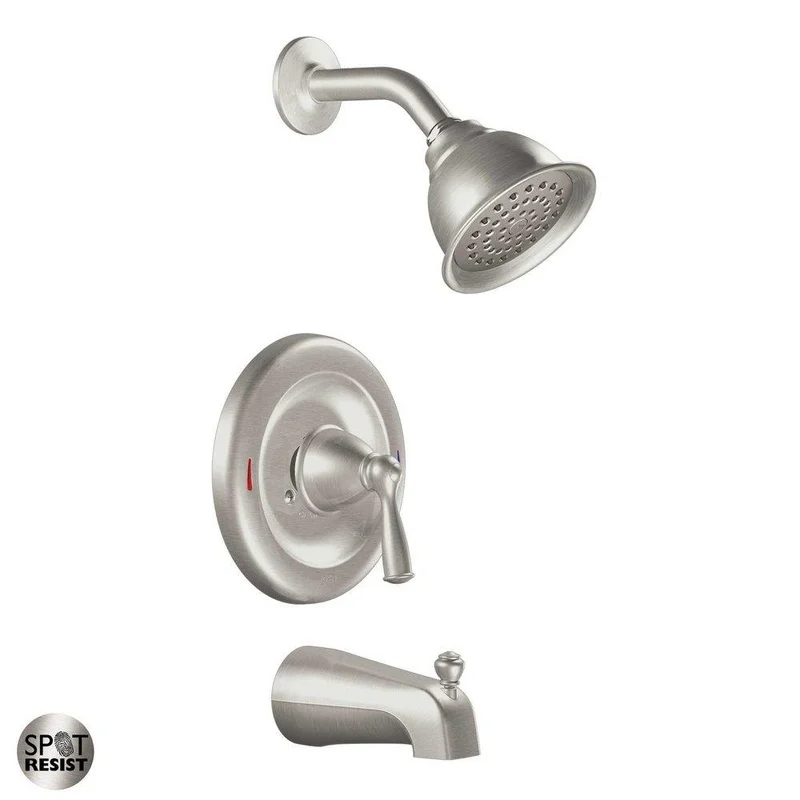 Moen Banbury One Handle Single Function Bathtub & Shower Faucet in Spot Resist Brushed Nickel | Ferguson