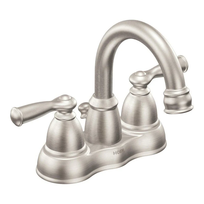 Moen Banbury Two Handle Centerset Bathroom Sink Faucet in Spot Resist Brushed Nickel | Ferguson