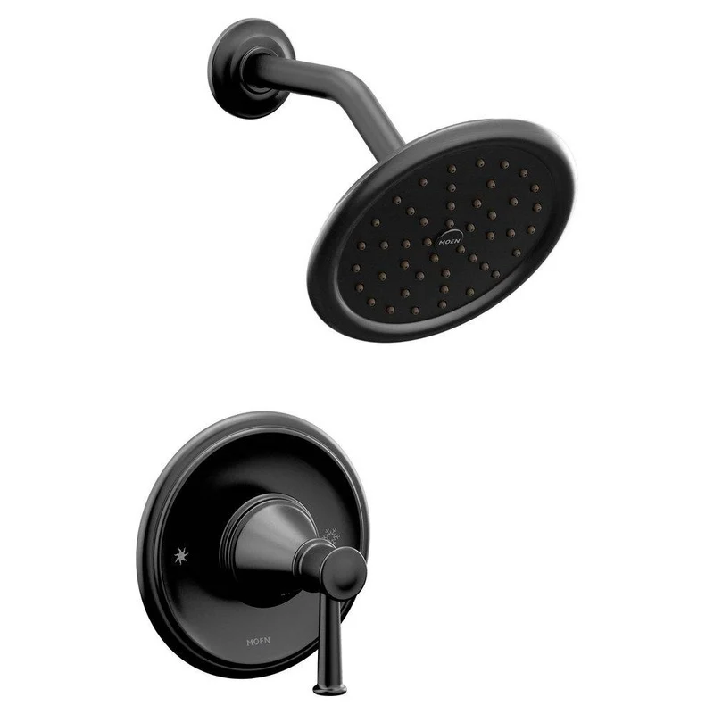 Moen Belfield One Handle Single Function Shower Faucet in Matte Black (Trim Only) | Ferguson