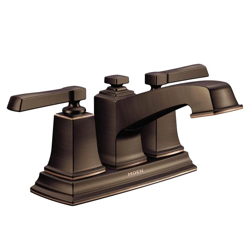 Moen Boardwalk Two Handle Centerset Bathroom Sink Faucet in Mediterranean Bronze | Ferguson