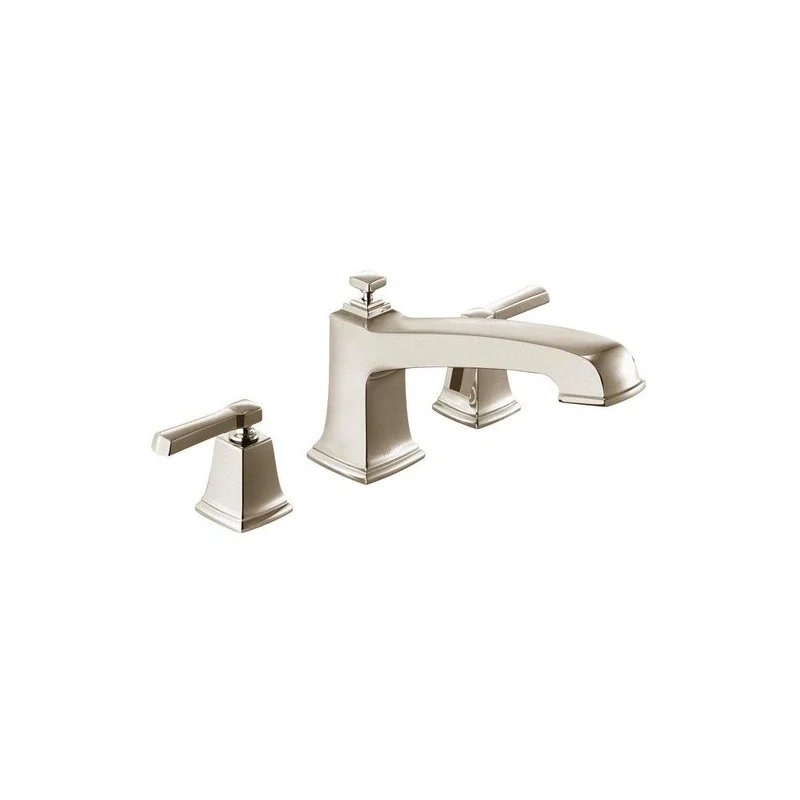 Moen Boardwalk Two Handle Roman Tub Faucet in Spot Resist Brushed Nickel (Trim Only) | Ferguson