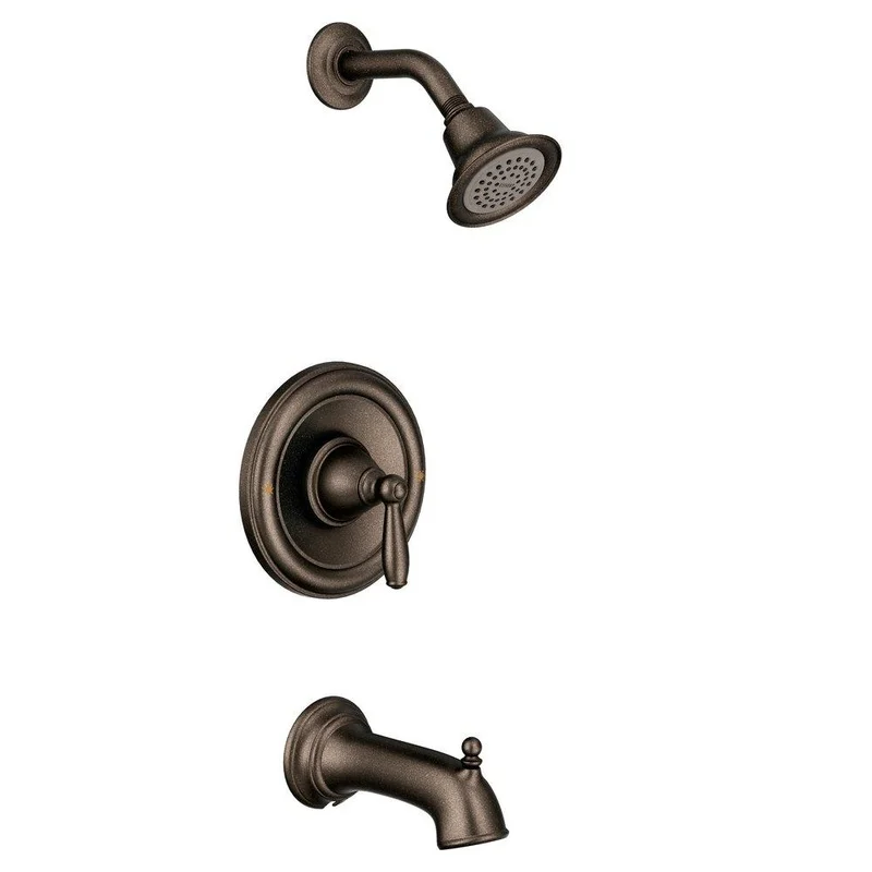 Moen Brantford One Handle Single Function Bathtub & Shower Faucet in Oil Rubbed Bronze (Trim Only) | Ferguson