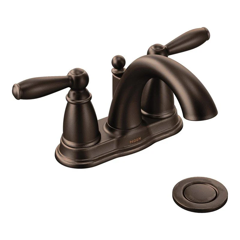 Moen Brantford Two Handle Centerset Bathroom Sink Faucet in Oil Rubbed Bronze | Ferguson