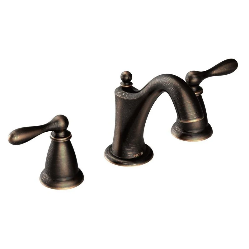 Moen Caldwell Two Handle Widespread Bathroom Sink Faucet in Mediterranean Bronze | Ferguson