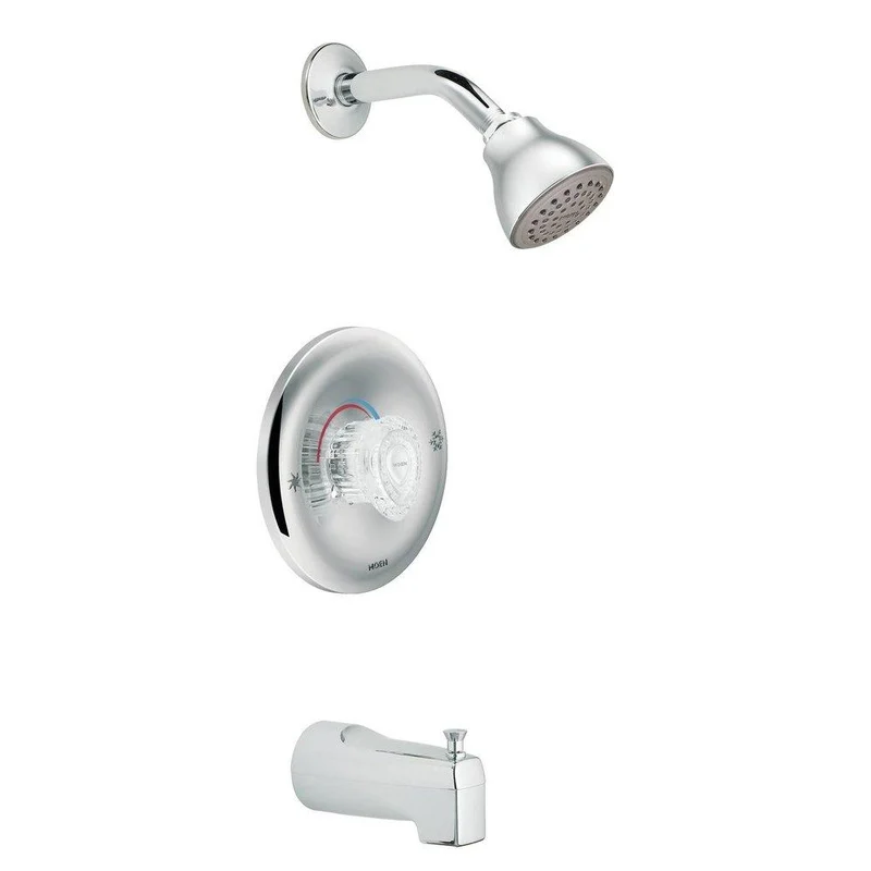 Moen Chateau One Handle Single Function Bathtub & Shower Faucet in Polished Chrome | Ferguson
