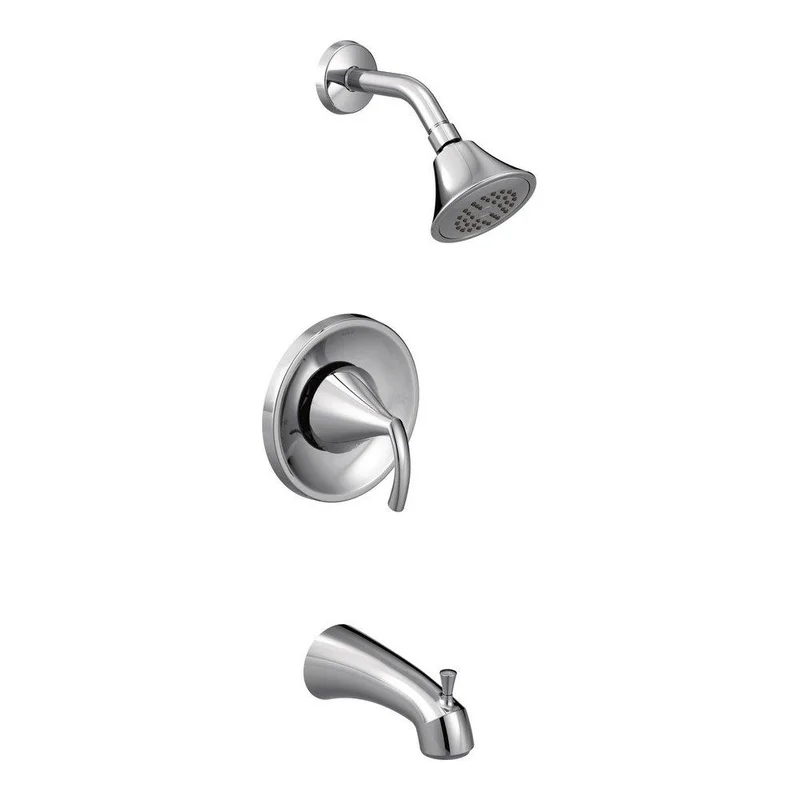 Moen Glyde One Handle Single Function Bathtub & Shower Faucet in Polished Chrome (Trim Only) | Ferguson
