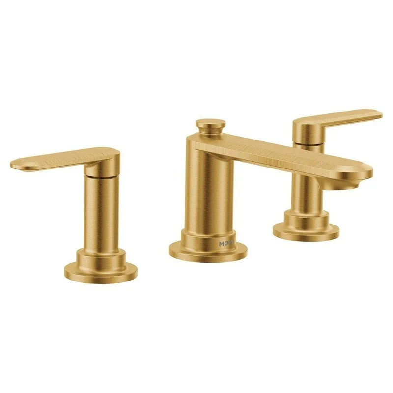 Moen Greenfield Two Handle Widespread Bathroom Sink Faucet in Brushed Gold | Ferguson