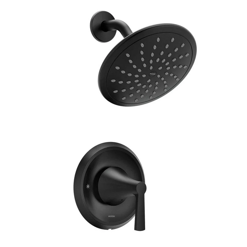 Moen Jase One Handle Single Function Shower Faucet in Matte Black (Trim Only) | Ferguson