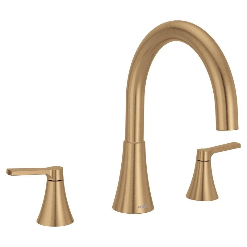 Moen Jase Two Handle Roman Tub Faucet in Bronzed Gold (Trim Only) | Ferguson
