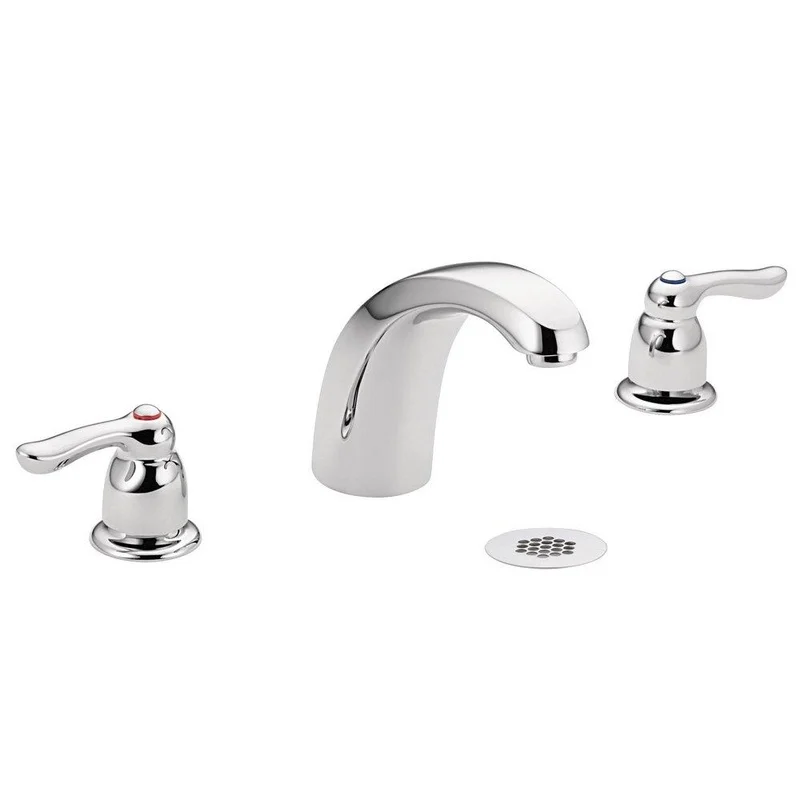 Moen M-BITION Two Handle Widespread Bathroom Sink Faucet in Polished Chrome | Ferguson