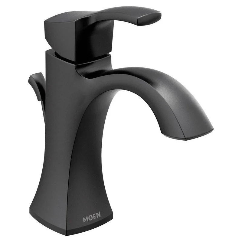 Moen Voss Single Handle Monoblock Bathroom Sink Faucet in Matte Black | Ferguson