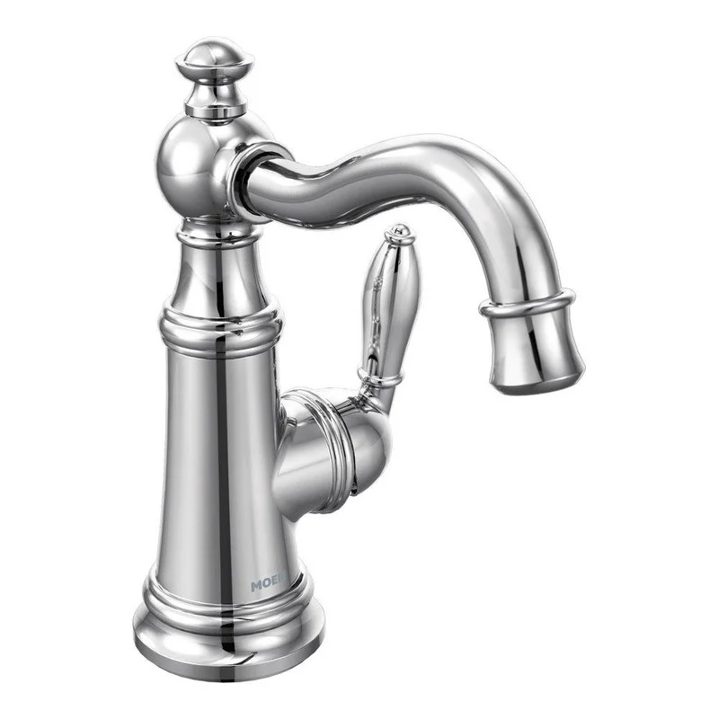 Moen Weymouth Single Handle Monoblock Bathroom Sink Faucet in Polished Chrome | Ferguson