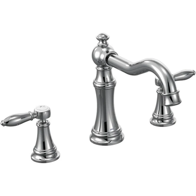Moen Weymouth Two Handle Roman Tub Faucet in Polished Chrome (Trim Only) | Ferguson