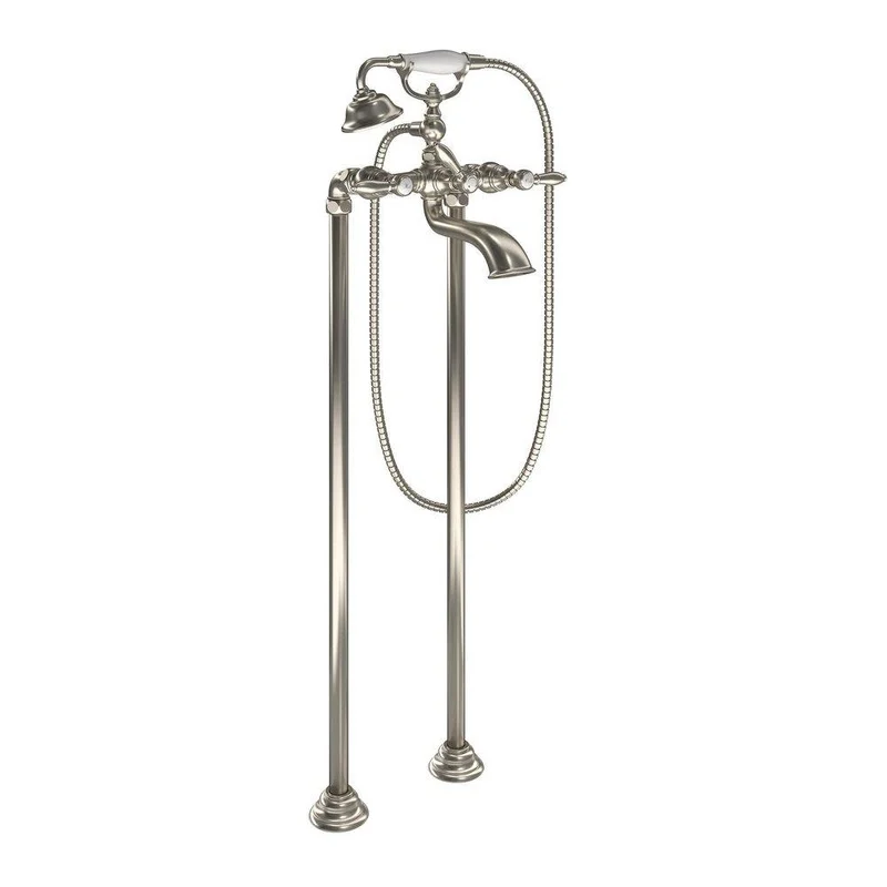 Moen Weymouth Two Handle Wall Mount Tub Filler with Handshower in Brushed Nickel | Ferguson