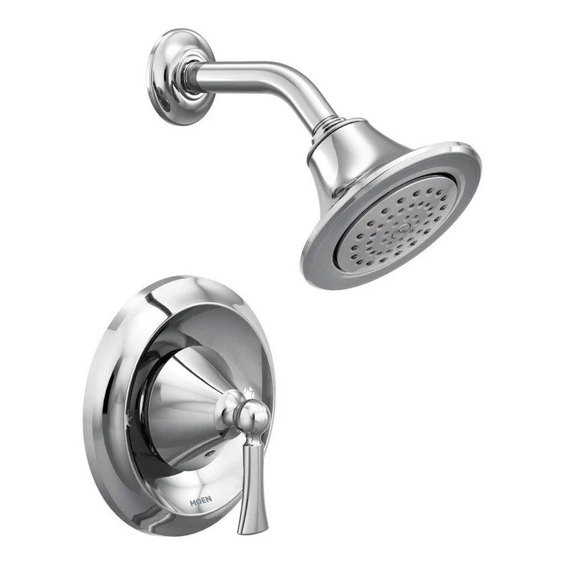 Moen Wynford One Handle Single Function Shower Faucet in Polished Chrome (Trim Only) | Ferguson