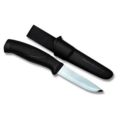 Morakniv Companion Fixed Blade Black 4.1in Satin Plain Clip Point Knife FS12141