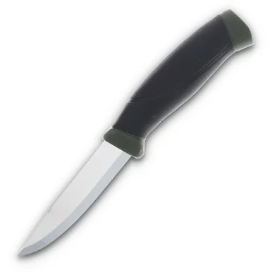 Morakniv Companion Fixed Blade Knife Black and Military Green 4.1in Clip Point FS11827