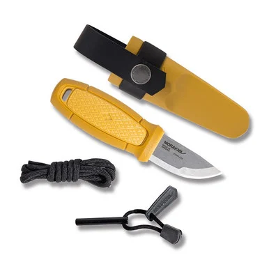 Morakniv Eldris Fixed Blade Neck Knife Kit - Yellow with Fire Starter FS12632