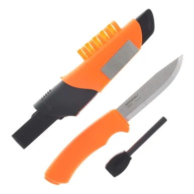 Morakniv Knives Bushcraft Survival Hi-Vis Orange Fixed Blade FS12051