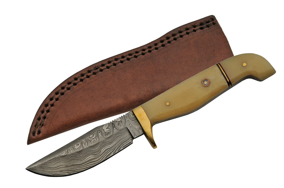 Mosaic Handmade Damascus Skinning Knife