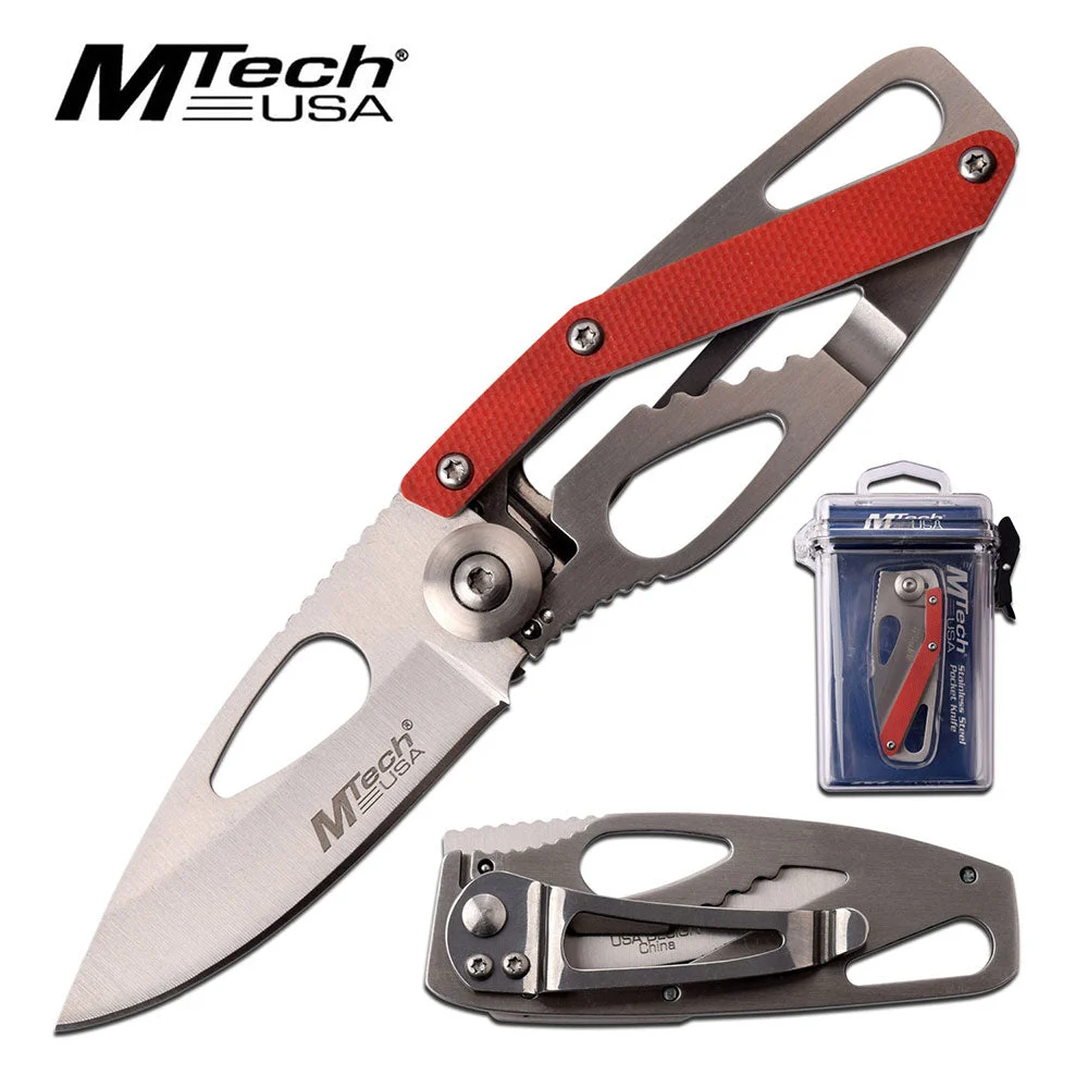 Mtech 5.6″ Outdoor Folding Knife with Waterproof Case