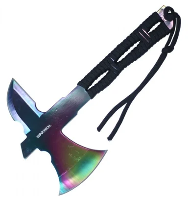 Neptune Trading Rainbow Wartech 8in Throwing Axe NTHWT277RW