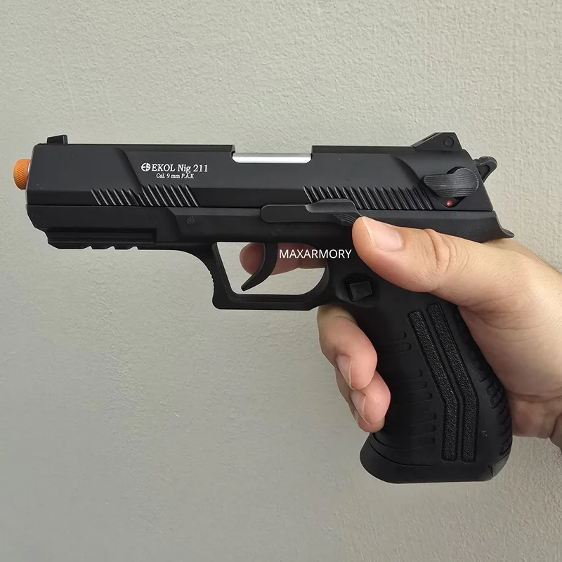 NEW RELEASE! EKOL NIG 211 Black – Front Firing 9mm Blank Gun