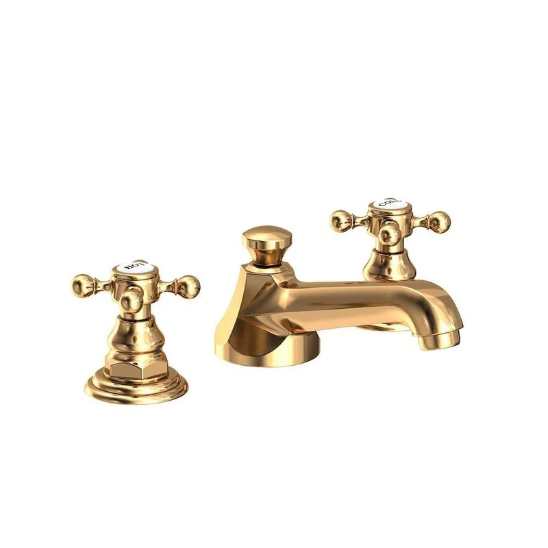 Newport Brass Astor Two Handle Widespread Bathroom Sink Faucet in Uncoated Polished Brass – Living | Ferguson