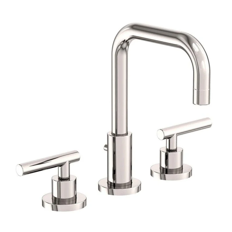 Newport Brass East Square Two Handle Widespread Bathroom Sink Faucet in Polished Nickel – Natural | Ferguson