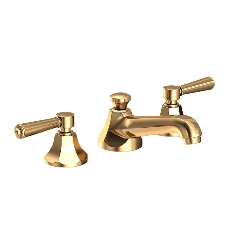 Newport Brass Metropole Two Handle Widespread Bathroom Sink Faucet in Uncoated Polished Brass – Living | Ferguson
